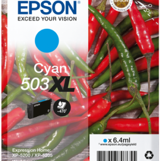 Cartuccia Originale EPSON 503CXL Ciano C13T09R24010 6,4 ml. 470 pagine